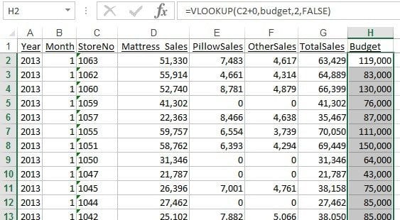 Copy the updated formula to all the cells below using the double-click Data Fill trick.