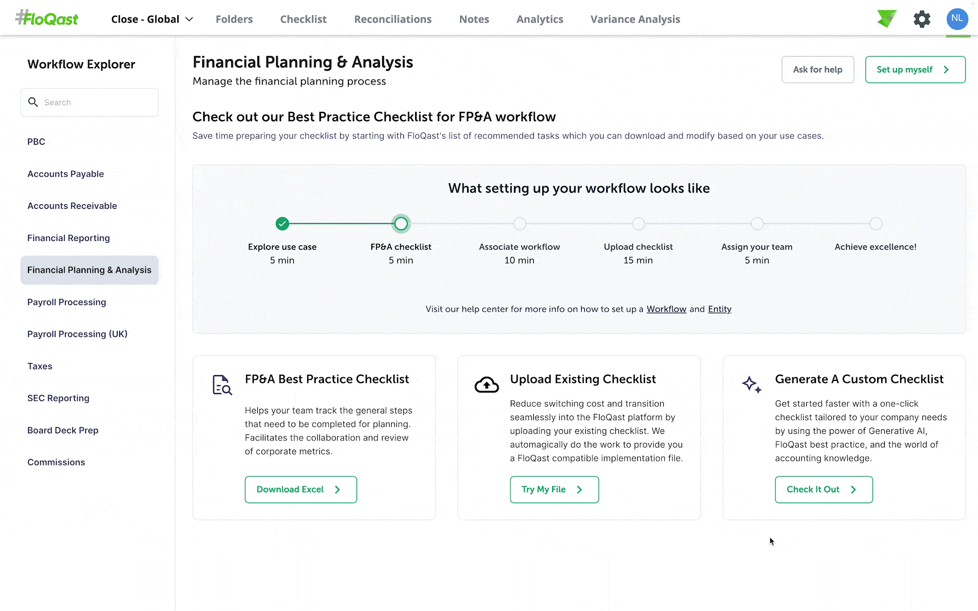 generating custom checklists with AI